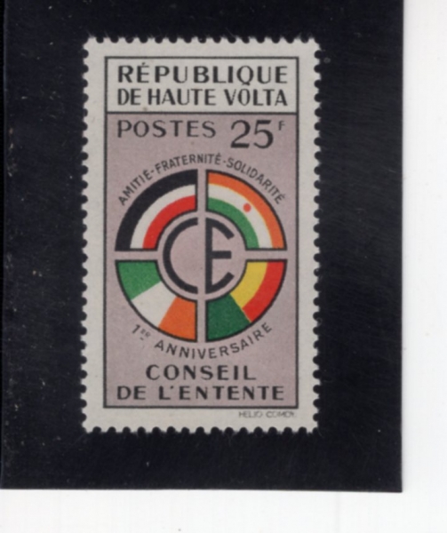 BURKINA FASO(�θ�Ű���ļ�)-#90-25fr-EMBLEM OF THE ENTENTE(����Ʈ ������)-1960��