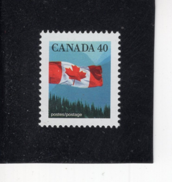 CANADA(ĳ����)-#1169-40c-FLAG AND MOUNTAINS(����, ��)-1990.12.28��