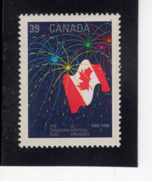CANADA(ĳ����)-#1278-39c-NATL. FLAG, 25TH ANNIV.(���� 25�ֳ�)-1990.6.29��