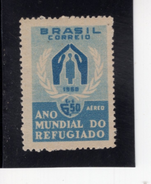 BRAZIL(�����)-C94-6.50cr-WORLD REFUGEE YEAR EMBLEM(���� ���� ������ ��)-1960.4.7��