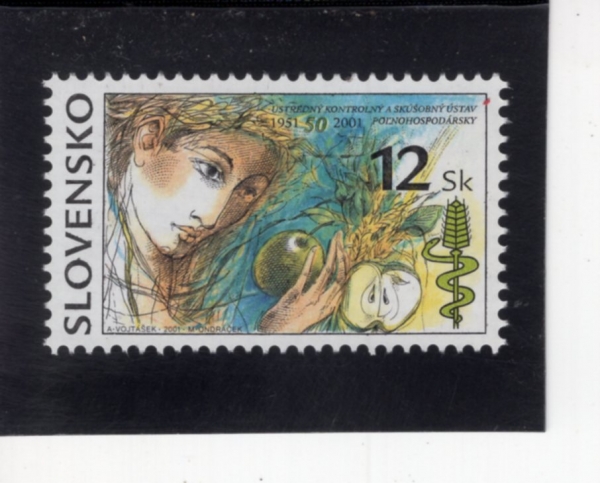 SLOVAKIA(���ι�Ű��)-#373-12k-AGRICULTURAL CONTROL INSTITUTE, 50TH ANNIV.(��� ���� ������ 50�ֳ�)-2001.2.22��