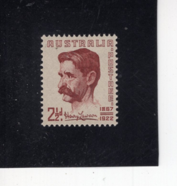 AUSTRALIA(����Ʈ���ϸ���)-#222-2 1/2p-HENRY HERTZBERG LAWSON(� �ν�)-1949.6.17��