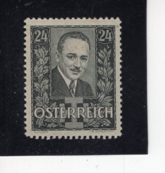 AUSTRIA(����Ʈ����)-#374-24g-ENGELBERT DOLLFUS(���ֺ���Ʈ ��Ǫ��)-1935��