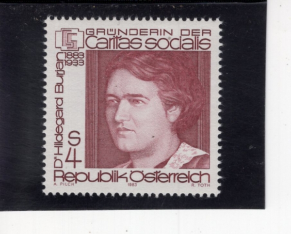 AUSTRIA(����Ʈ����)-#1232-4s-HILDEGARD BURJAN(��������Ʈ ���� �θ���)-1983.1.28��