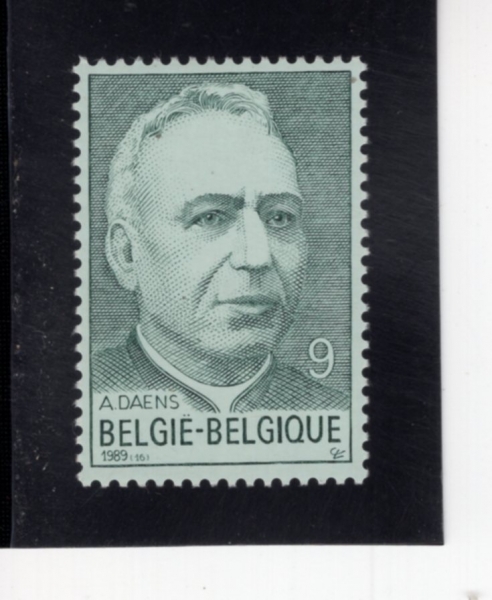 BELGIUM(���⿡)-#1331-9fr-FATHER ADOLF DAENS(�Ƶ��� �ٿ���)-1989.12.11��