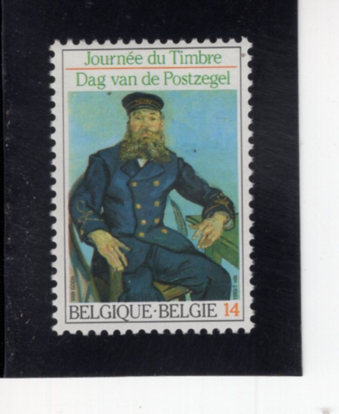 BELGIUM(���⿡)-#1341-14fr-POSTMAN ROULIN, BY VAN GOGH(��Ʈ �� ����, ���� �귩)-1990.4.9��