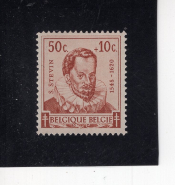 BELGIUM(���⿡)-#B321-50+10c-SIMON STEVINUS(�ø� ���׺�)-1942.5.15��