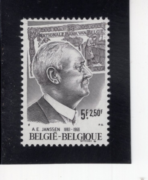BELGIUM(���⿡)-#B960-5+2.50fr-ALBERT-EDOUARD JANSSEN(�˺���-���ξƸ� �Ἶ)-1977.12.3��