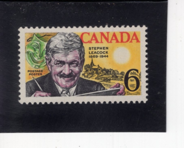 CANADA(ĳ����)-#504-6c-STEPHEN LEACOCK(��Ƽ�� ����)-1969.11.12��