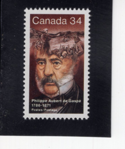 CANADA(ĳ����)-#1090-34c-PHILIPPE AUBERT DE GASPE(�ʸ�-���� ������ �� ������)-1986.4.14��