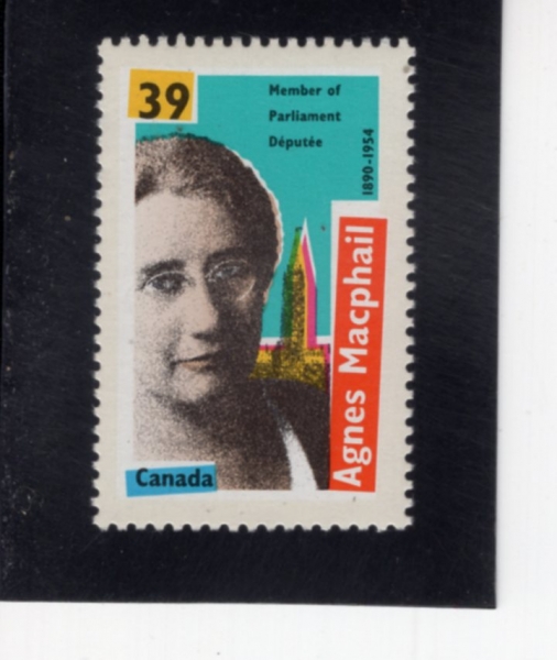 CANADA(ĳ����)-#1293-39c-AGNES CAMPBELL MACPHAIL(�ֱ״Ͻ� ķ�� ������)-1990.10.8��