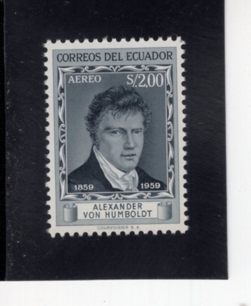 ECUADOR(���⵵��)-#C341-2s-ALEXANDER VON HUMBOLDT(�˷���� �� �ɺ�Ʈ)-1959.5.6��