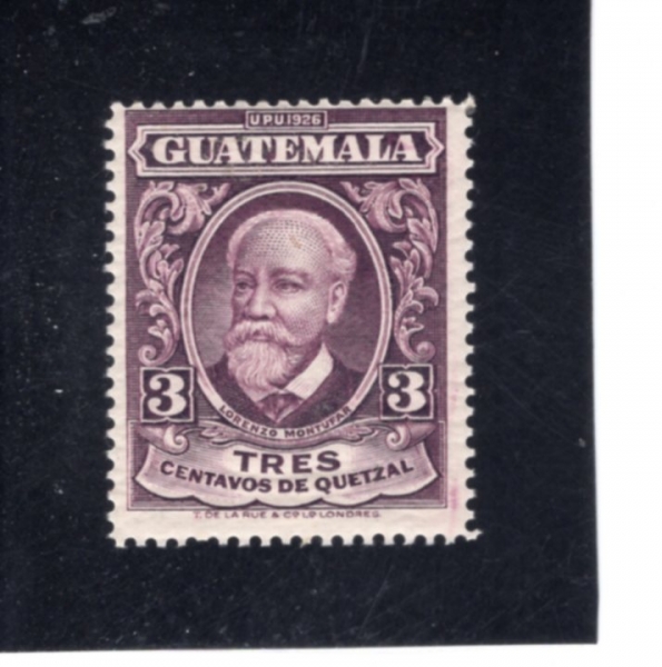GUATEMALA(���׸���)-#236-3c-MONTUFAR(�˷м� �� �����ĸ�)-1929.1��