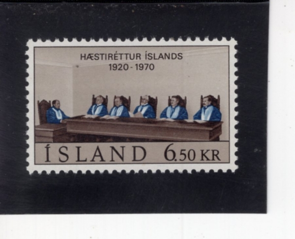 ICELAND(���̽�����)-#416-6.50k-FIRST MEETING OF ICELANDIC SUPREME COURT(���̽����� ����� ù ȸ��)-1970.2.16��