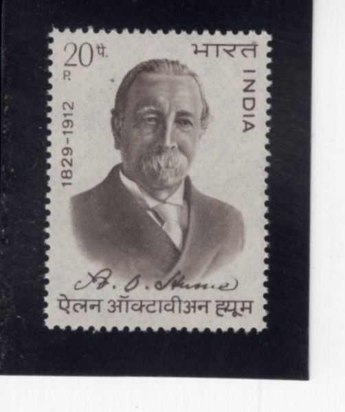 INDIA(�ε�)-#588-20p-ALLAN OCTAVIAN HUME(�ٷ� ��Ÿ��� ��)-1973.7.31��