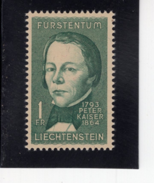 LIECHTENSTEIN(�����ٽ�Ÿ��)-#394-1fr-PETER KAISER(���� ī����)-1964.12.9��
