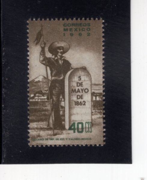MEXICO(�߽���)-#922-40c-INSURGENT AT MARKER FOR BATTLE OF PUEBLA(Ǫ������ ����)-1962.5.5��