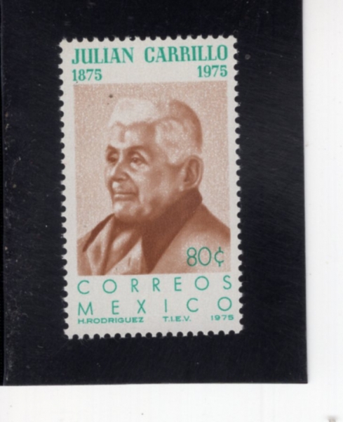 MEXICO(�߽���)-#1088-80c-JULIAN CARRILLO(�Ǹ��� ī����)-1975.9.12��