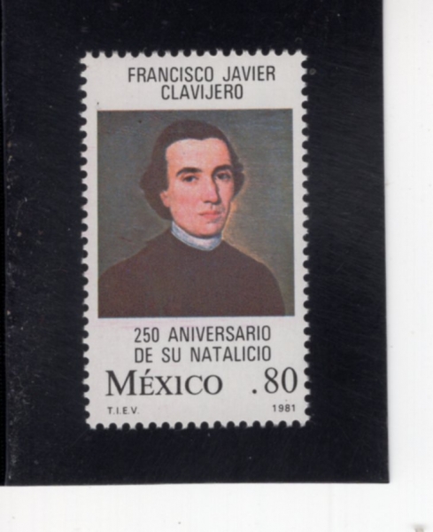 MEXICO(�߽���)-#1243-80c-ST. FRANCIS XAVIER CLAVJERO, 250TH BIRTH ANNIV.(�����ý� �ں񿡸�)-1981.9.9��