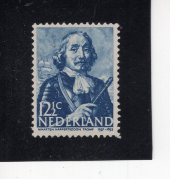 NETHERLANDS(�״�����)-#254-12 1/2c-MARTIN TROMP(������ �� Ʈ����)-1943��