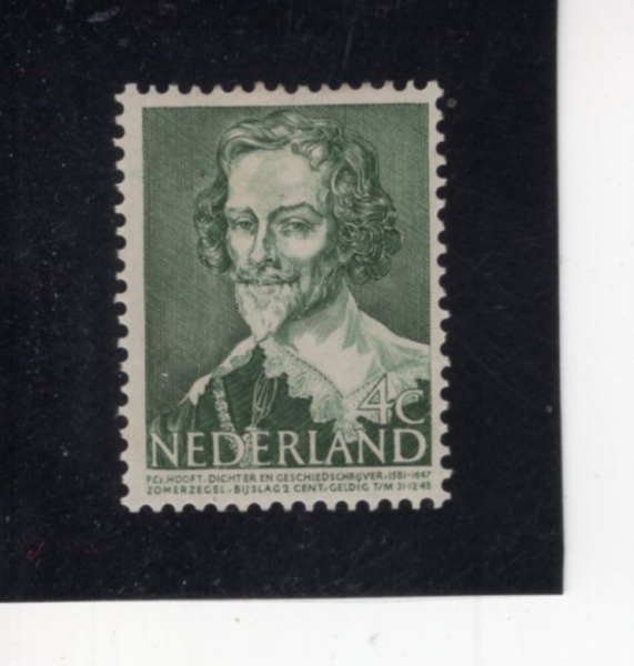 NETHERLANDS(�״�����)-#B176-4+2c-PETER CORNELISZ HOOFT(���� �ڸ��ڸ����� ����Ʈ)-1947.8.1��