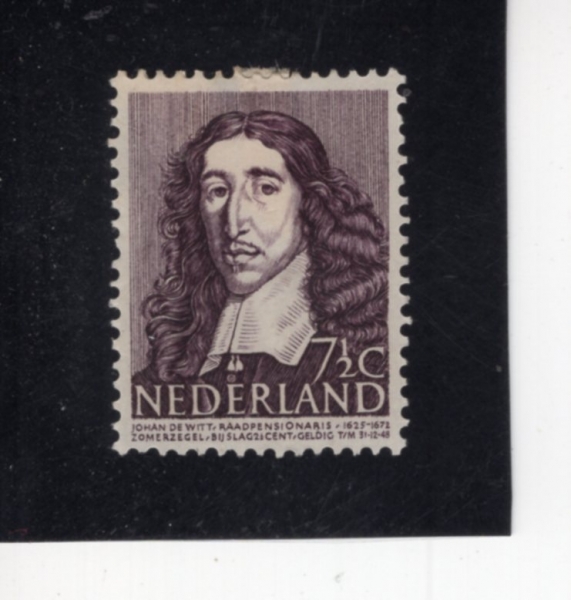 NETHERLANDS(�״�����)-#B177-7 1/2+2 1/2c-JOHAN DE WITT(���� �ڸ��ڸ����� ����Ʈ)-1947.8.1��