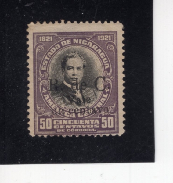 NICARAGUA(��ī���)-#RA23-1c on 50c-RUBEN DARIO(�纥 �ٸ���)-1923��