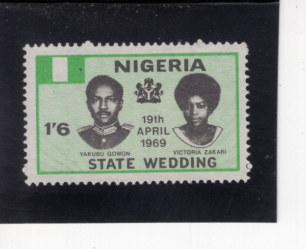 NIGERIA(����������)-#227-1sh6p-GEN. YAKUBU GOWON AND VICTORIA ZAKARI(������ ����, ���丮�� ����)-1969.9.20��