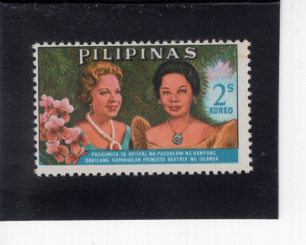 PHILIPPINES(�ʸ���)-#931-2s-PRINCESS BEATRIX AND EVANGELINA MACAPAGAL(����Ʈ����, ���� ��ī�İ�)-1965.7.4��