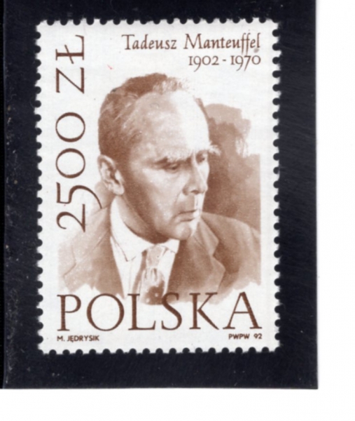 POLAND(������)-#3078-2500z-TADEUSZ MANTEUFFEL(Ÿ����� ��������)-1992.3.5��