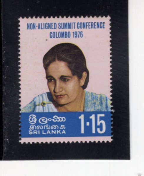 SRI LANKA(������ī)-#511-1.15r-PRIME MINISTER SIRIMAVO BANDARANAIKE(�ø����� �ݴٶ�����)-1976.8.3��