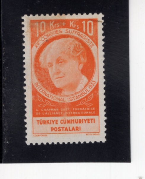 TURKEY(Ƣ��Ű��)-#B61-10+10k-CARRIE CHAPMAN CATT(ĳ�� ä���� Ĺ)-1935.4.17��