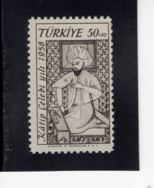 TURKEY(Ƣ��Ű��)-#B69-50+10k-KATIP CHELEBI(ī�� ÿ����)-1958.9.24��