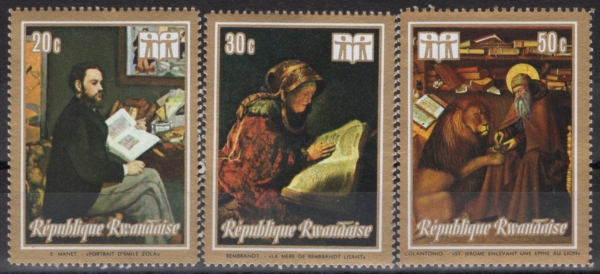 RWANDA(���ϴ�)-#506~8(3��)-PAINTINGS(��ȭ)-1973.3.12��