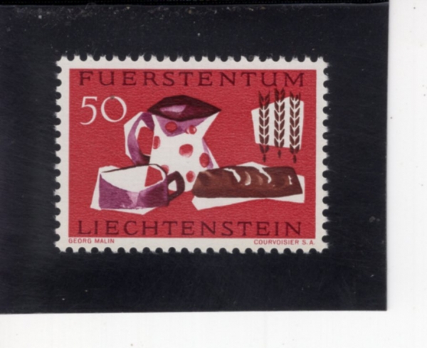 LIECHTENSTEIN(�����ٽ�Ÿ��)-#380-50rp-BREAD AND MILK(��, ����)-1963.8.26��