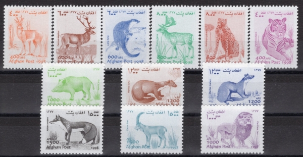AFGHANISTAN(�������Ͻ�ź)-#NO(12��)-WILDLIFE(�߻� ����)-1998��