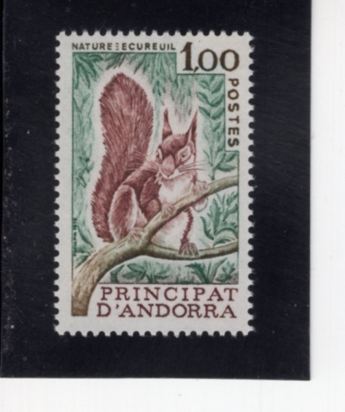 ANDORRA, FRENCH ADMINISTRATION(�ȵ��� ����������)-#260-1fr-SQUIRREL(�ٶ���)-1978.3.10��