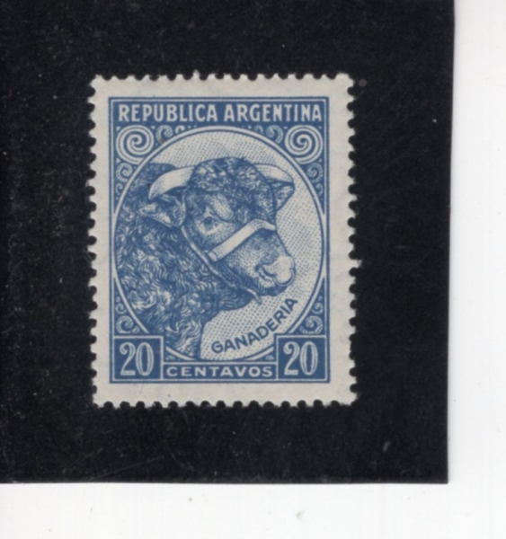 ARGENTINA(�Ƹ���Ƽ��)-#493-20c-BULL(Ȳ��)-1942��
