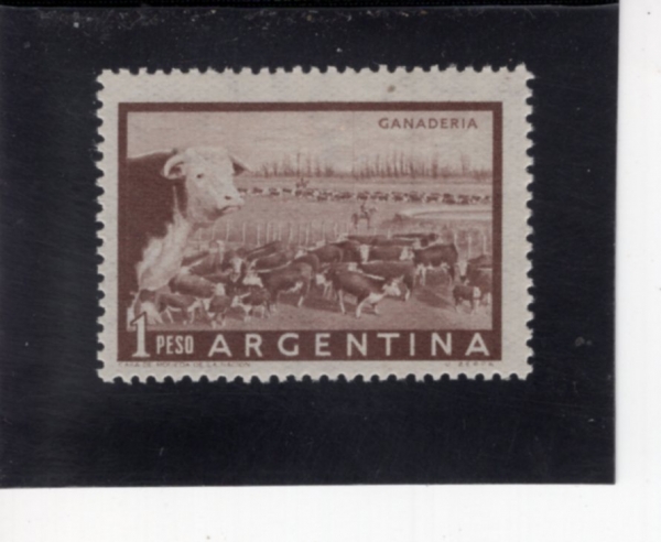 ARGENTINA(�Ƹ���Ƽ��)-#635-1p-CATTLE RANGE(�� ����)-1958��
