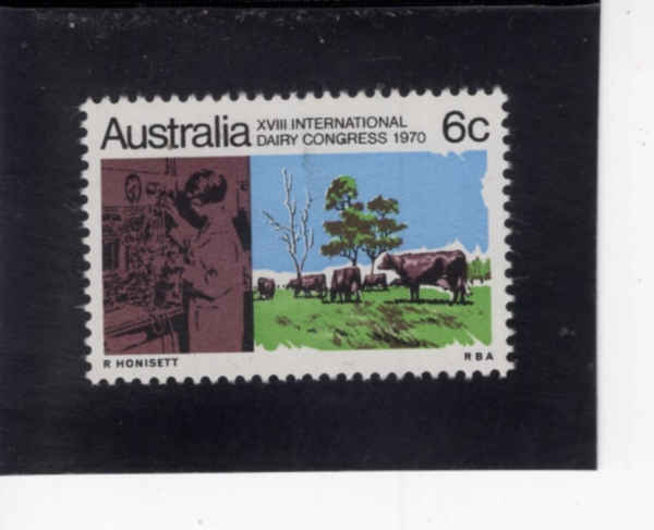AUSTRALIA(����Ʈ���ϸ���)-#488-6c-HERD OF ILLAWARRA SHORTHORNS AND LABORATORY(ȣ�� �϶�Ͷ� ��Ʈȥ ����, �ָ� ������)-1970.10.7��