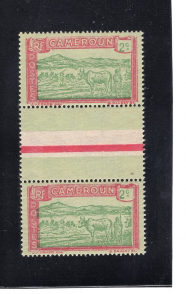 CAMEROUN(ī�޷�)-PAIR-#171-2c-HERDER AND CATTLE CROSSING SANAGA RIVER(�糪�� ���� �ǳʴ� �񵿰� ����)-1925��