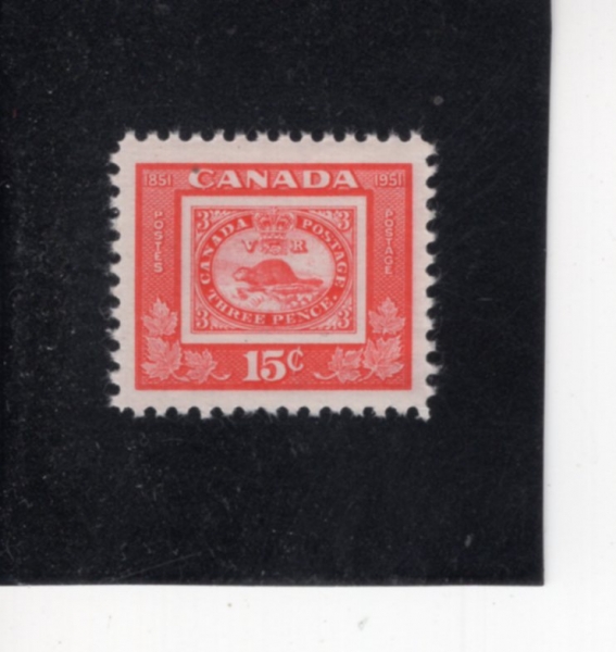 CANADA(ĳ����)-#314-15c-\"THREEPENNY BEAVER\" OF 1851(1851�� \"������� ���\")-1951.9.24��