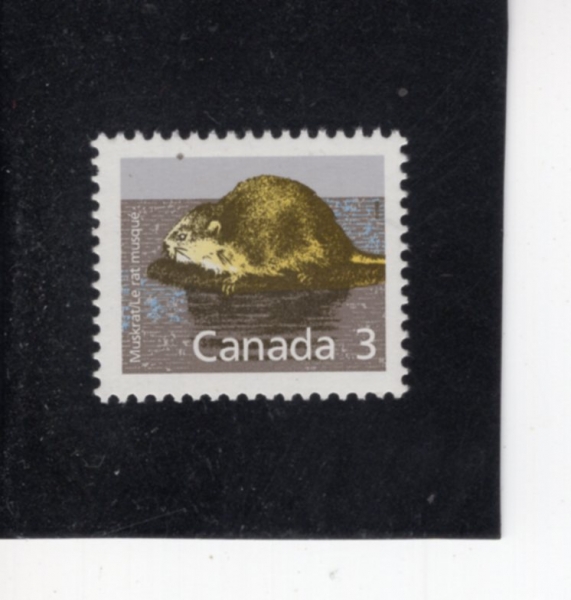 CANADA(ĳ����)-#1157-3c-MUSKRAT(������)-1987��