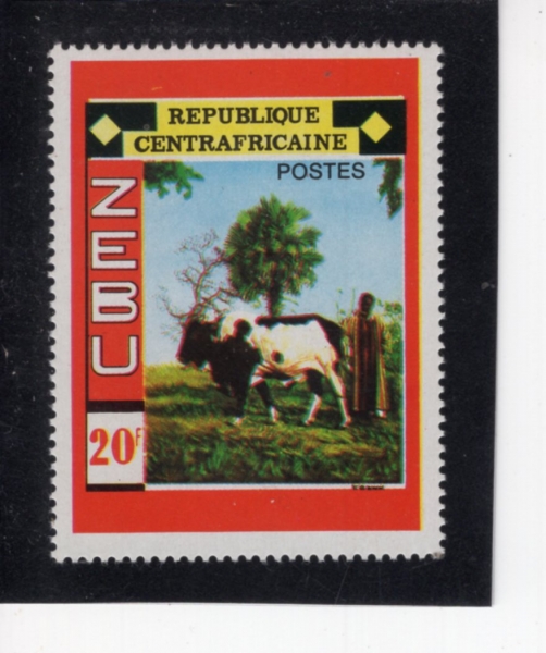 CENTRAL AFRICAN REPUBLIC(�߾Ӿ�����ī ��ȭ��)-#133-20fr-ZEBU(����)-1970.9.15��