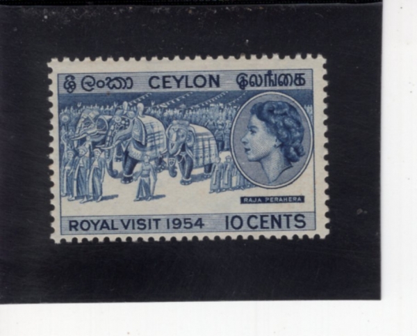 CEYLON(�Ƿ�)-#318-10c-ROYAL PROCESSION(�ս� ���)-1954.4.10��