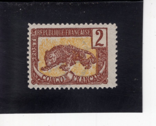 FRENCH CONGO(�������� ���)-#36-2c-LEOPARD(ǥ��)-1900��