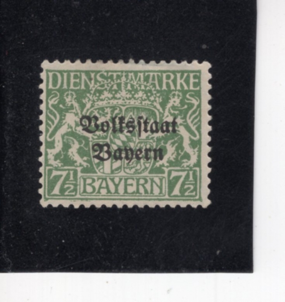 GERMAN STATES-BAVARIA(���̿���)-#O22-7 1/2pf-COAT OF ARMS(���̿��� �� ����)-1918��
