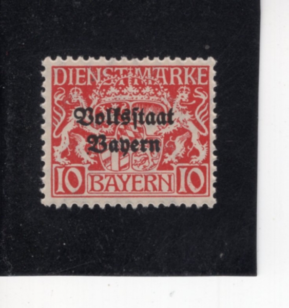 GERMAN STATES-BAVARIA(���̿���)-#O23-10pf-COAT OF ARMS(���̿��� �� ����)-1918��
