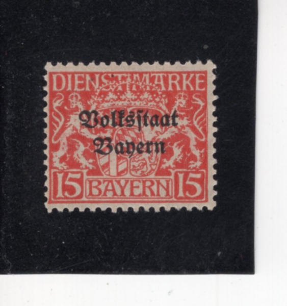GERMAN STATES-BAVARIA(���̿���)-#O24-15pf-COAT OF ARMS(���̿��� �� ����)-1918��