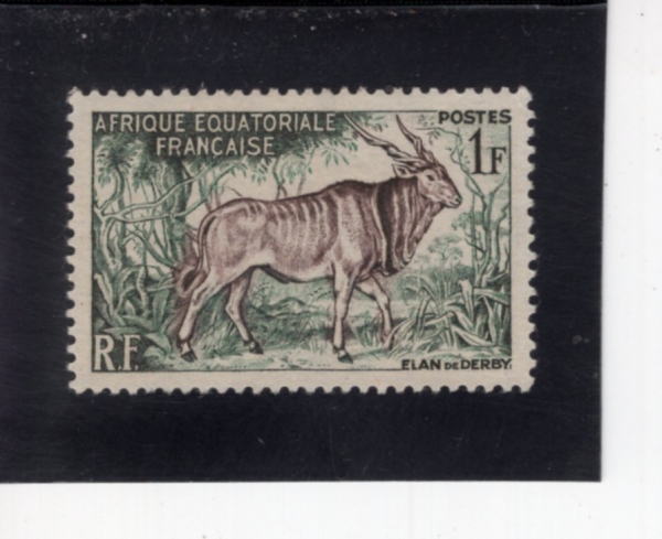 FRENCH EQUATORIAL AFRICA(�������� ���� ������ī)-#195-1fr-GIANT ELAND(�Ŵ� ������)-1957.11.4��